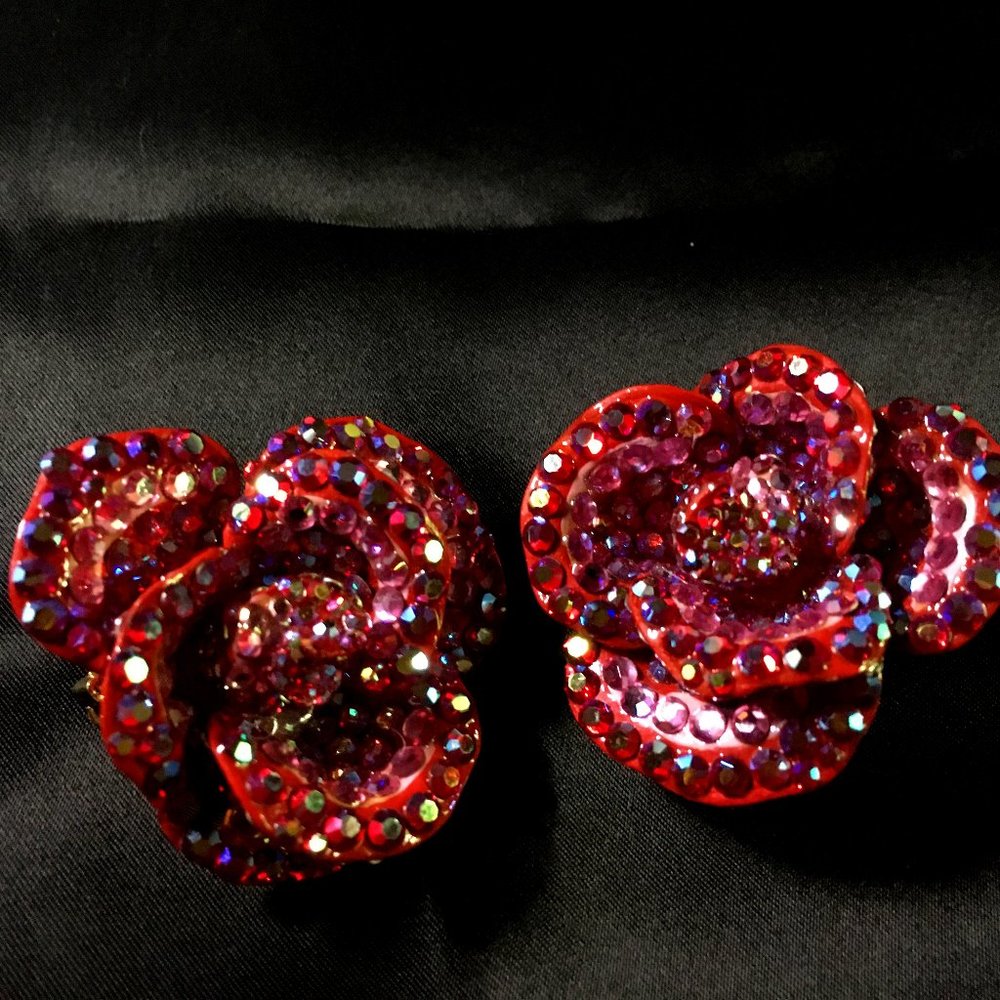 Richard Kerr Crystal Roses Earrings